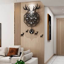 European-style clock wall wall modern minimal atmospheric clock decoration