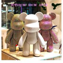 DIY enamel doll violent bear diy Diamond toy Crafts gift stick Diamond Bear material bag set multi-color