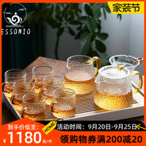 ESSONIO Kung Fu Tea Suit Home Heat Resistant Glass Upmarket Tea Cup Office Guest Black Tea