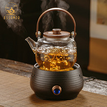 ESSONIO heat-resistant glass teapot set steamer tea maker tea maker boiling tea stove automatic stove electric pottery stove kung fu tea set