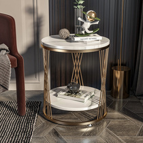 Light luxury marble side sofa side cabinet corner balcony small coffee table Nordic corner cabinet living room simple bedside table