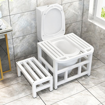 Sitting and changing to squatting artifact for the elderly squatting bracket toilet integrated child assistive device squatting pit feet step on stool feet