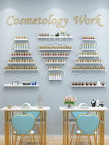  Nail art cabinet display cabinet Nail oil glue shelf placement shelf Wall-mounted net celebrity shop display rack placement shelf