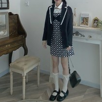 2021 Autumn New Style Fashion College Style Blazer shirt sling dress children student set