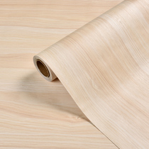 Wall cabinet self-adhesive wallpaper waterproof dormitory Nordic desktop living room room door sticker wardrobe self-sticking wood grain wallpaper
