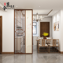 New Chinese-style hollow ceiling screen partition living room entrance barrier wall