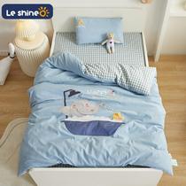 Kindergarten quilt three pieces of pure cotton baby enter garden quilt cover cover with core six-piece childrens beds