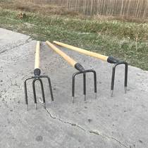 Family flat nail of rubber clay rock clay clay rubber grass site dig rubber steel rake farm tool
