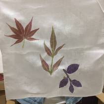 Plant rubbings material bag knock extension dyed leaves hammer dyed cloth square towel diy set grass printing kit