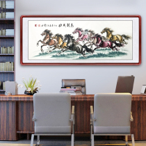 Hand-painted ba jun tu pen-and-ink drawings that living room paintings success Xu Beihong ba ma tu painting office decorative painting