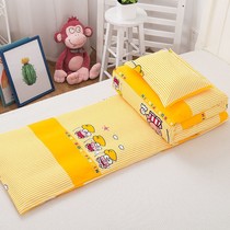 Kindergarten quilt three-piece set six-piece set special childrens nap quilt cotton quilt set cartoon quilt for baby entering the kindergarten