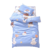 Kindergarten quilt three-piece set baby entering the kindergarten nap quilt pure cotton quilt cover childrens bedding bedding six-piece set custom-made