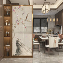 Chinese screen partition living room door solid wood entrance cabinet simple bedroom shade household luxury seat screen shelf