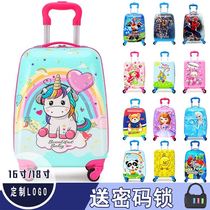 Child travel luggage trolley daughter stroller toy custom 16 inch 18 male cartoon eggshell student boarding box