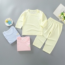 Baby home air conditioning clothes cotton thin summer baby long sleeve children pajamas set boys and girls spring and autumn