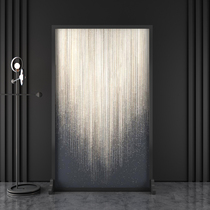 Entrance solid wood screen partition Living room modern simple occlusion office bedroom Light luxury movable door seat screen