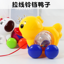  Childrens cute dragging duckling puppy cable with bells Multi-function 1-3 years old baby toddler leash toy