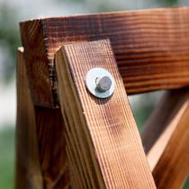 Outdoor Qianqiu Rocking Chair Solid Wood Swing Carbonized Swing Anticorrosive Wood Double Swing Hanging Chair