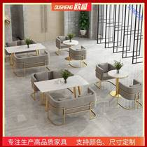 Nordic sofa iron tea combination modern minimal cafe to negotiate tablemilk tea shop sales building