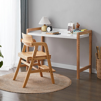Primary and secondary school students home childrens desk writing desk simple solid wood desk creative liftable learning table and chair set