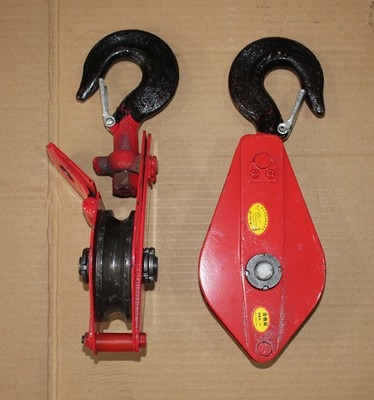 Boutique double-bearing high-speed lifting iron pulley wire rope crane pulley hook lifting ring pulley wheel 1 ton 3 tons 5