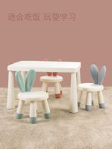 Childrens reading area Small table Kindergarten table and chairs suit Baby home plastic learning toy desk small chair