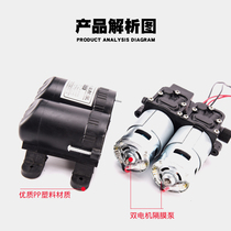 Sprayer 12v electric pump dual water pump dual core high power electric intelligent disinfection car washing