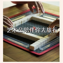 Mini mahjong Net red small mahjong small portable travel type 22mm primary school dormitory hand rub train cute