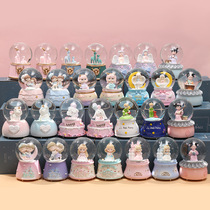Christmas girl Dream Crystal Ball Music Box Music Box Music box girl rotating children Princess ornaments birthday gift