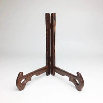 Plate bracket Solid wood plate bracket Porcelain plate bracket pendulum plate hanging plate Stone head clock ornaments bracket Decorative sitting plate shelf