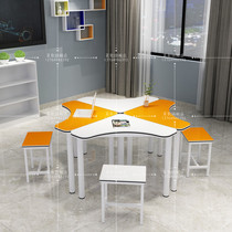 Multimedia Classroom Alien Training Table and chairs School multifunctional activity class desk stool reading room Counselling desk practical training room