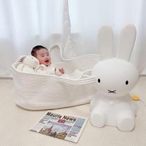 baby newborn baby ins lift basket portable on-board sleeping basket Hands out baby cotton rope Children small bed carrying