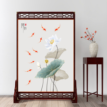 Chinese solid wood screen partition wall living room to block home entrance entrance entrance office double-sided modern seat screen