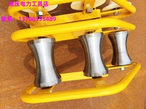 Steel wheel iron wheel cable corner pulley right angle turning three-wheel corner pulley 7-character turning cable pulley
