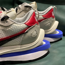 Sacai3 0 deconstructed white blue red royal blue waffle double hook catwalk VaporWaffle casual