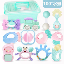 Boiled rattle baby toy baby 0-1 year old hand rattle newborn child puzzle can bite tooth glue