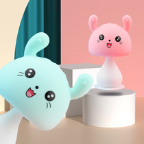 Small mushroom appease tooth gum grinding tooth gum tooth cute cat little rabbit bite music toy baby anti-eating hand artifact can be boiled
