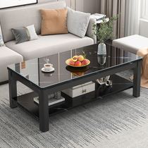 Coffee table table living room household simple modern tempered glass small table tea table small coffee table simple small apartment side