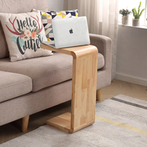 Solid wood movable balcony coffee table Bedside table Sofa c-side several side cabinet corner Few simple living room small bedroom table