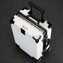 White luggage luggage case travel code universal wheel aluminum frame 20222426 inch right angle hard large capacity super large