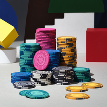 (POKERABOVE) Texas Holdem high-grade ceramic no face value chips chip coins (circle no face value)
