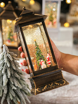 Christmas music box birthday gift for girls girl crystal ball music box snowman old man Christmas tree ornaments