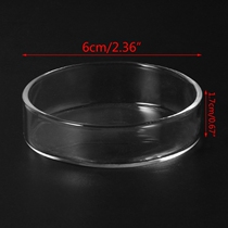 Clear Glass Shrimp Food Round Dishes Small Fish Feeding Bowl