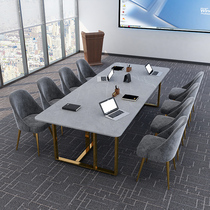 Italian Rockboard Meeting Desk Brief Guests Strip Table Reception Desk Home Light Lavish Rockboard Dining Table And Chairs Combination