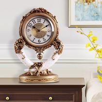 Clock clock living room European-style light luxury home fashion creative desktop clock TV cabinet pendulum table clock quartz clock