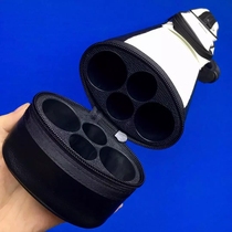 Billiard barrel 4-hole rod barrel 1 2 club club four-hole nine-ball pole barrel American pole box Black 8-pole bag ball bar bag