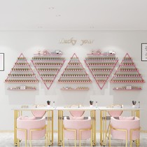 Ins simple nail polish oil glue display rack nail polish rack subnet red triangle wall hanging wall rack containers