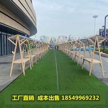 Spot rental market outdoor car stall stand display rack wooden promotion frame mobile folding Net Red