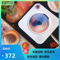 HAODUOPAN wall-mounted CD machine retro CD player Bluetooth audio ins portable mini album player