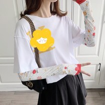 Japan summer ice cool sleeve men's and women's ice silk thin gloves anti-ultraviolet arm sleeve arm sleeve
